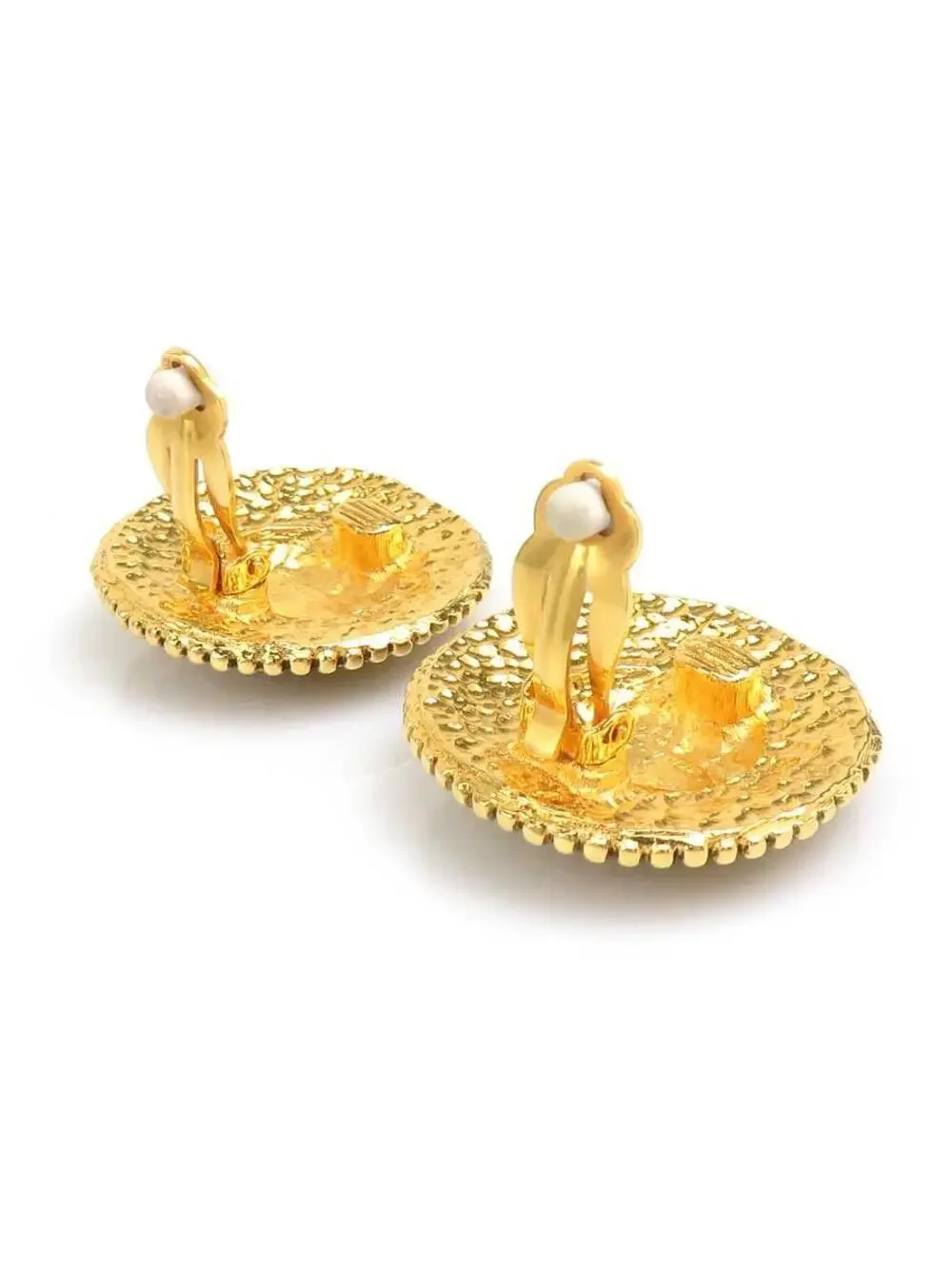 Auth Chanel Clip On Earrings Gold Metal #303021C29B